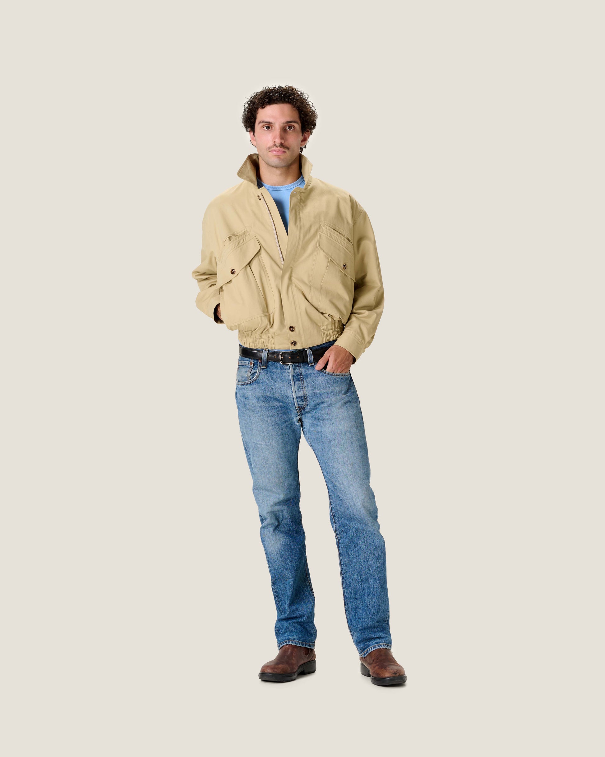 Oscar is 188cm wearing Size Medium