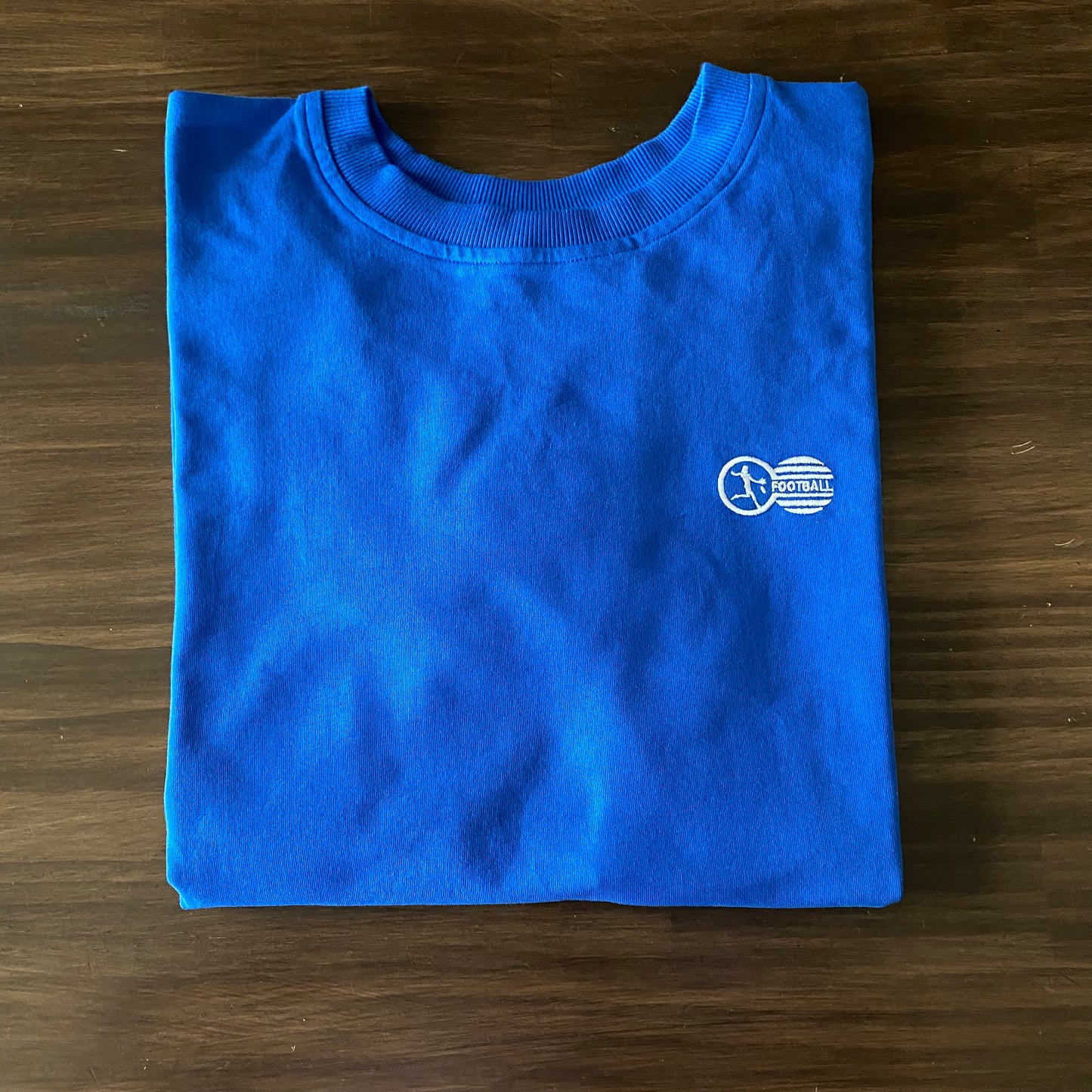 Footy Embroidery Tee (Northern Blue)