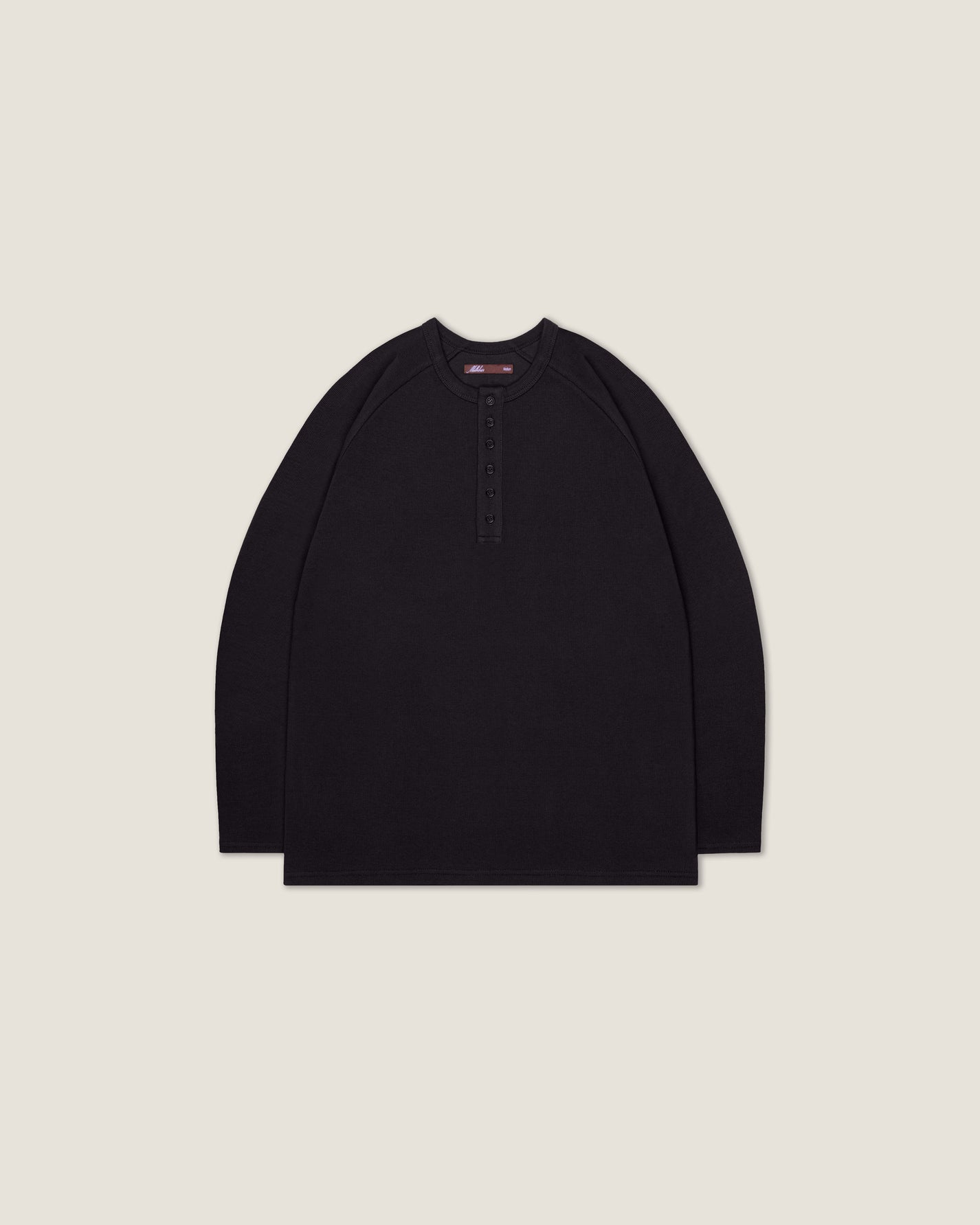 Long Sleeve Henley (Long Black)