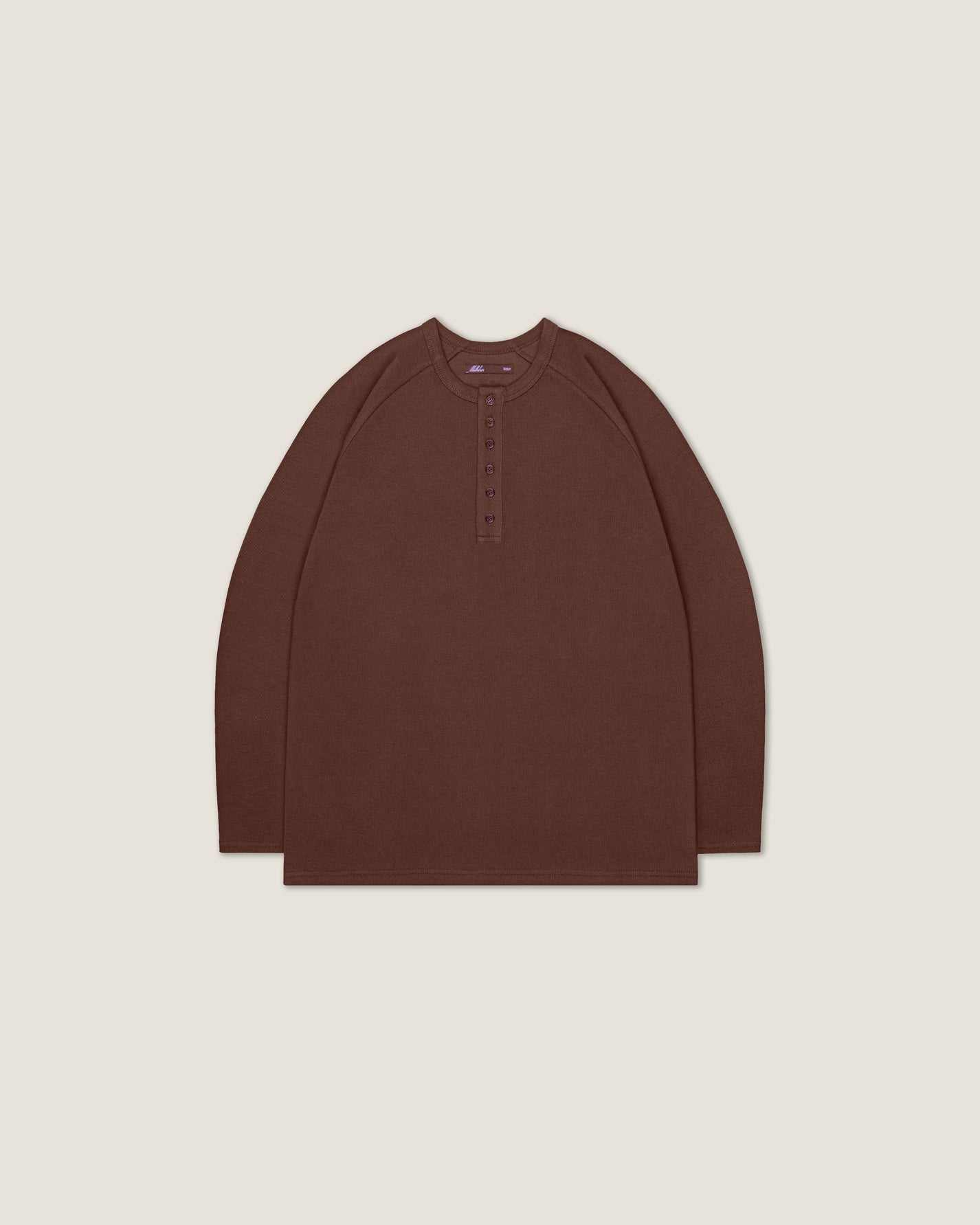 Long Sleeve Henley (Wog Brick Brown)