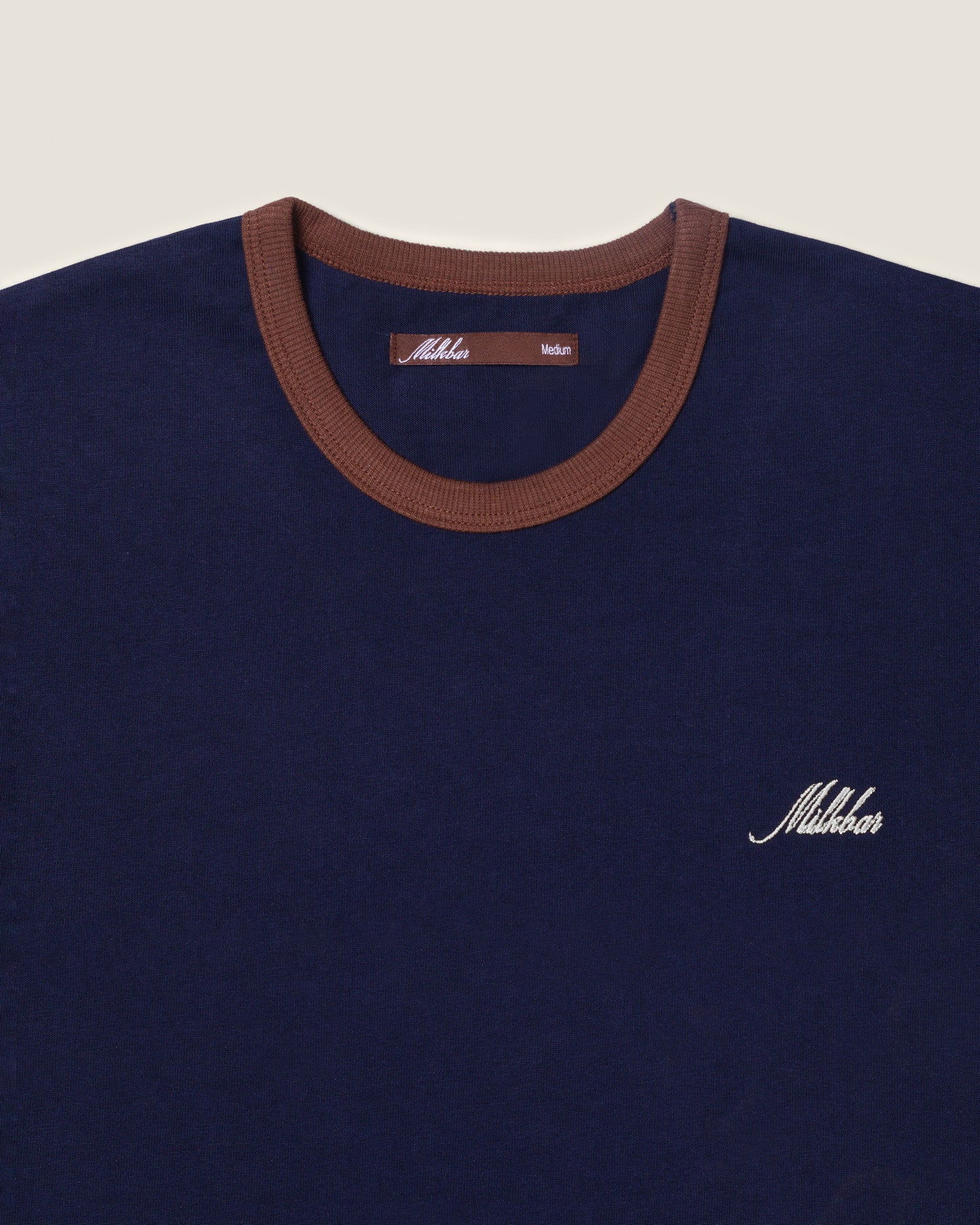 Ringer T-Shirt (Navy/Brown) – Milkbar