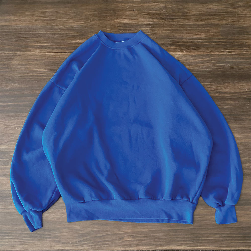 Cropped Relaxed Crewneck (Northern Blue)