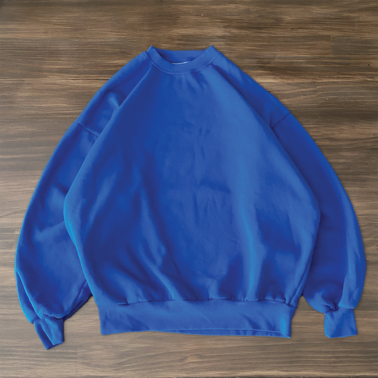 Cropped Relaxed Crewneck (Northern Blue)