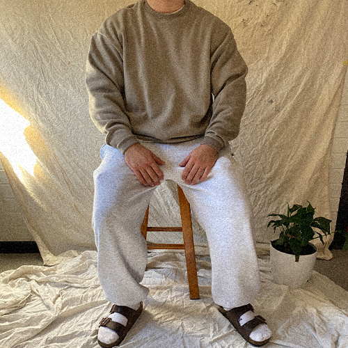 Milkbar Oversized V-Fit Crewneck (Coffee Stain)