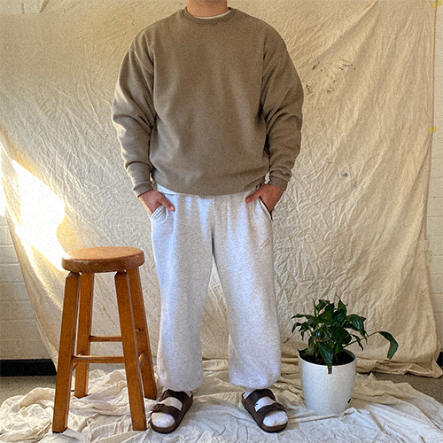 Milkbar Oversized V-Fit Crewneck (Coffee Stain)