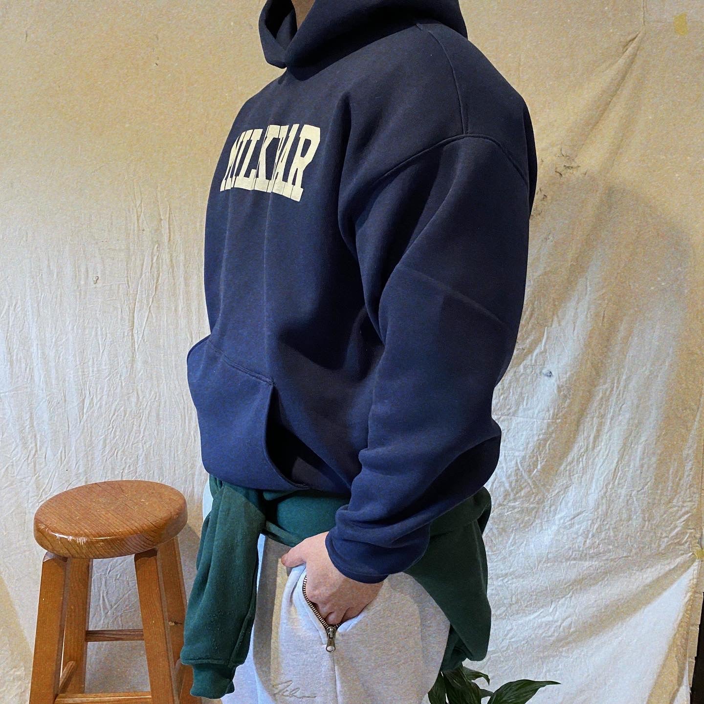 College Hoodie Oversized V-Fit (Arvo Navy)