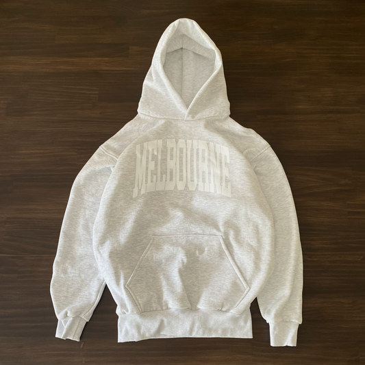 Melbourne College Hoodie (White Marle)