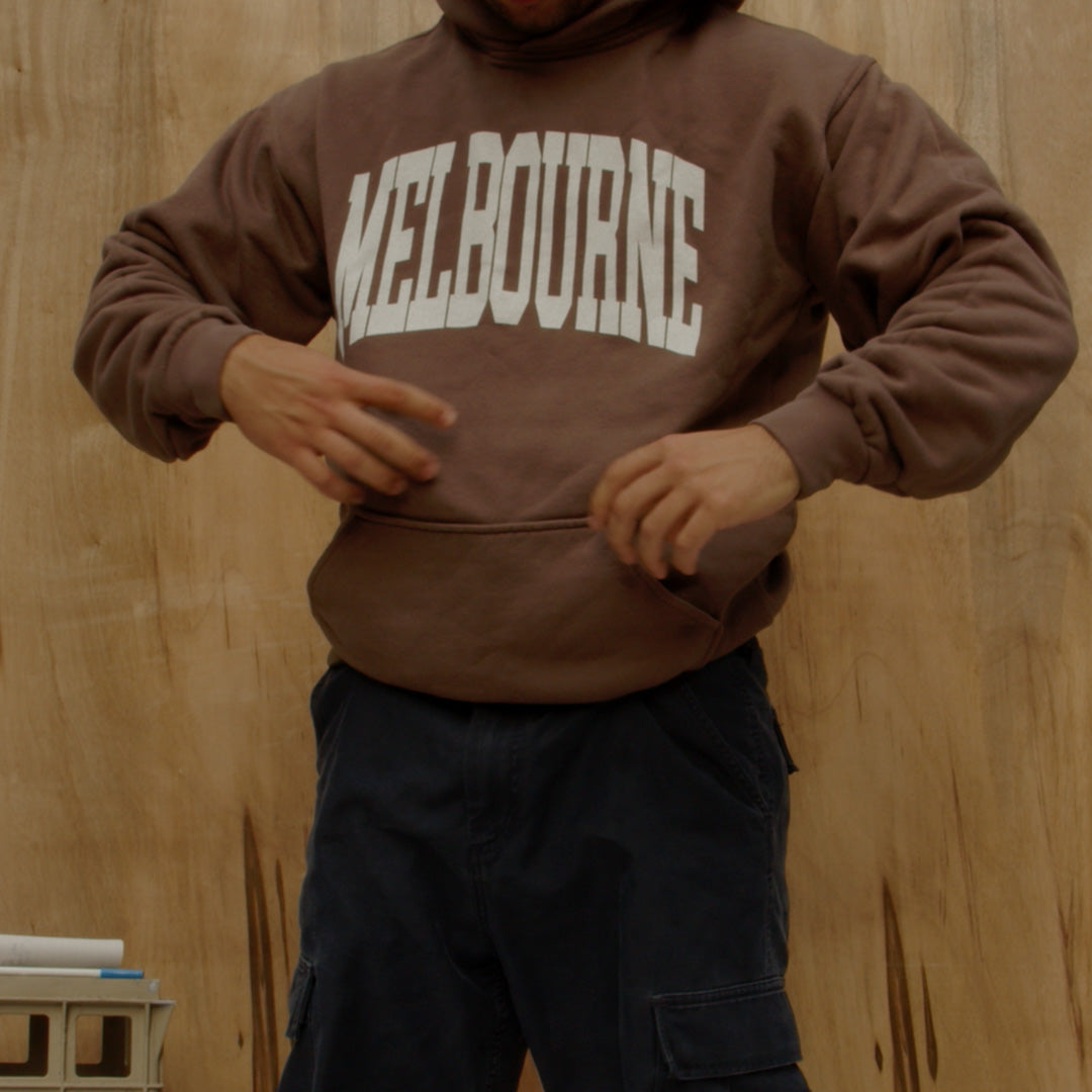 Melbourne College Hoodie (Wog Brick Brown)